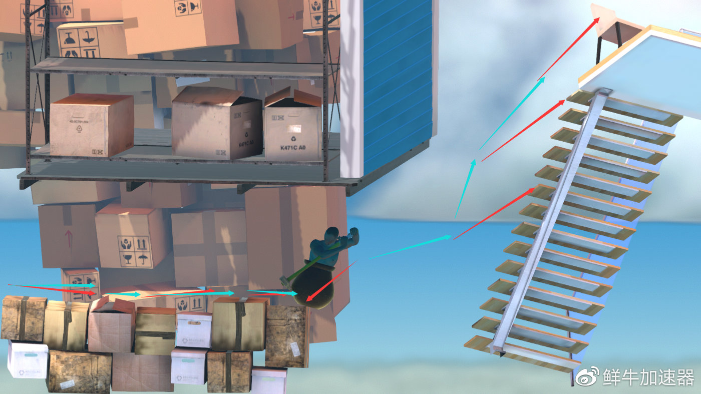 鲜牛加速器教程：《掘地求升》（缸人）手把手教你通关（3）