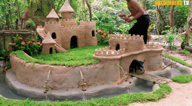 小哥哥徒手建房子,小伙为流浪狗打造温馨的城堡