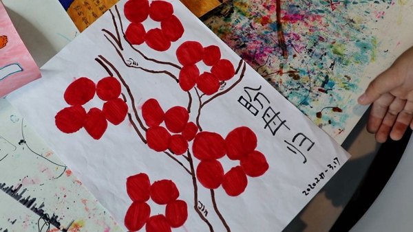 春天的画儿童水彩作品,春天的画儿童燕子