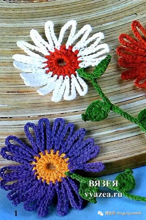 树枝树叶的编织图解,树叶钩针编织教程图解