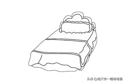 儿童公主床简笔画,简笔画公主床