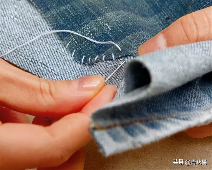 旧牛仔裤裤腿改造diy墙挂式收纳袋,牛仔裤改挂袋做法大全