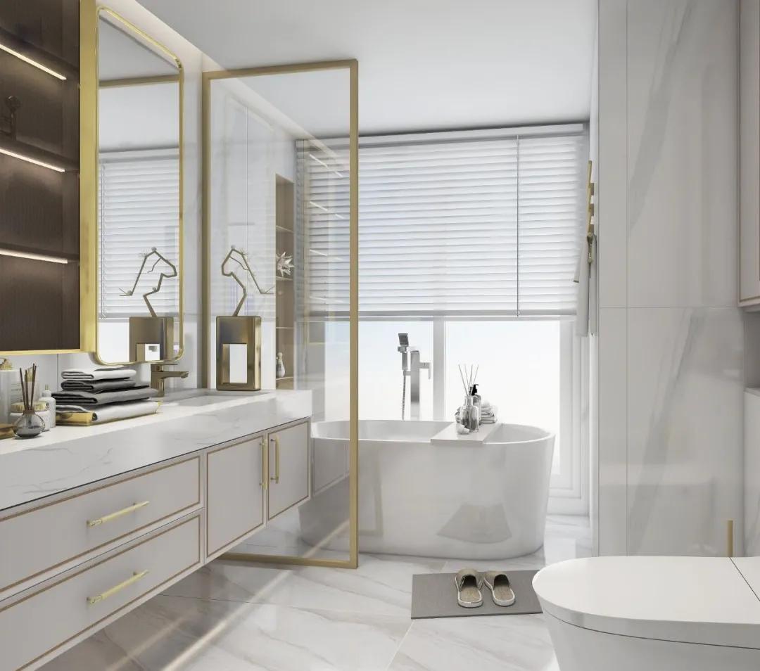 卫浴轻奢风格,意式轻奢的卫浴