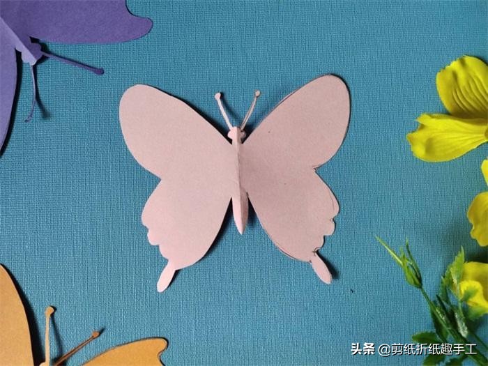 剪纸蝴蝶四只连在一起教程简单,小学生三年级蝴蝶剪纸怎么剪
