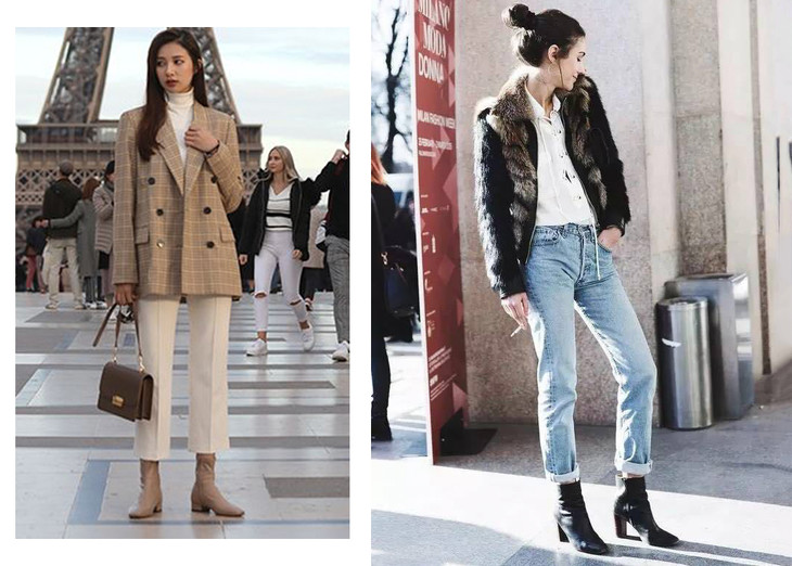 小粗腿适合的方头短靴,方头短靴和尖头短靴哪个更好搭配