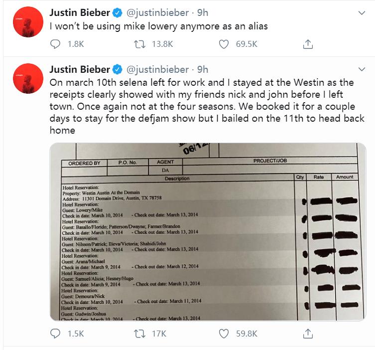 比伯遭粉丝指控,比伯回应被粉丝侵害