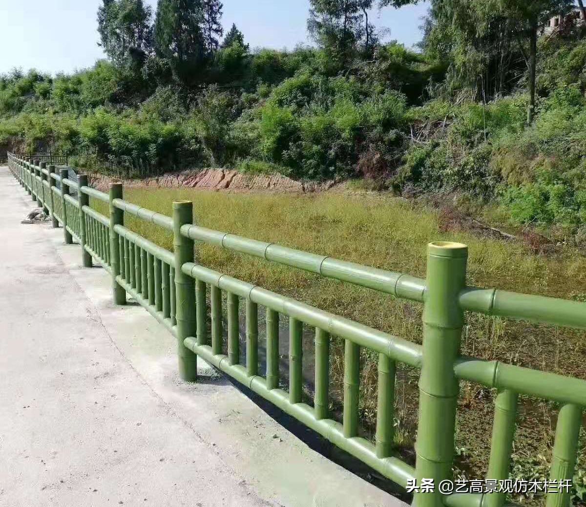 江西艺高景观仿木护栏,艺高景观水泥仿木护栏仿古栏杆