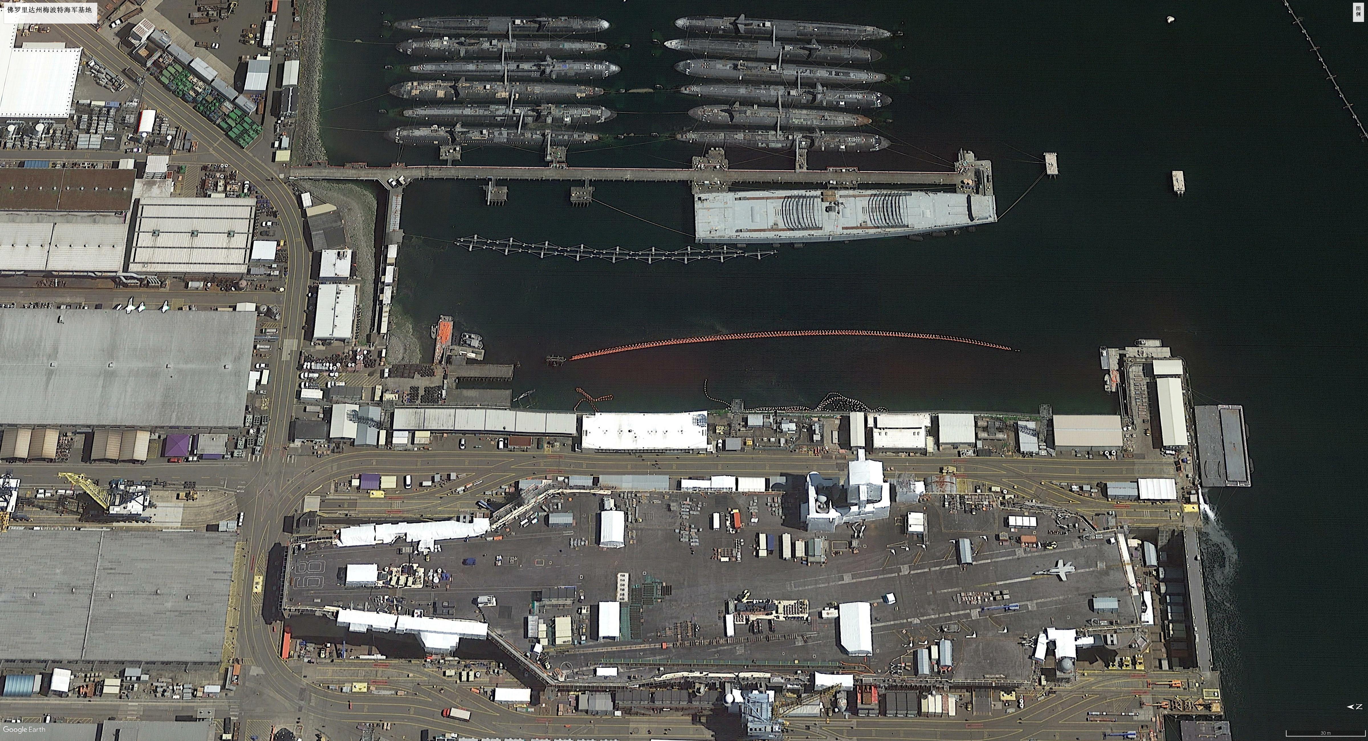 卫星地图观看美军海外军事基地,美军军事基地真实影像