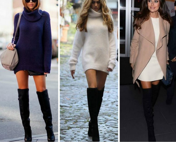 过膝靴冬天怎么搭配,过膝靴搭配什么颜色袜子