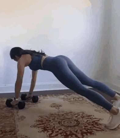 一对哑铃练出好身材健身教学,哑铃增肌锻炼全身的黄金动作