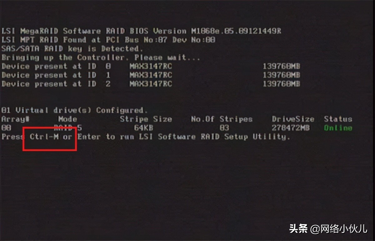 lsi1068e阵列卡配置,lsi阵列卡设置默认启动项