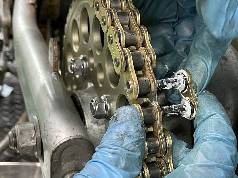 摩托车前链条改16齿,摩托车换牙盘链条教程