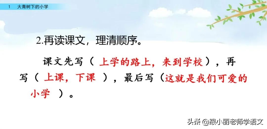 大青树下的小学重要背诵内容,大青树下的小学必会知识点