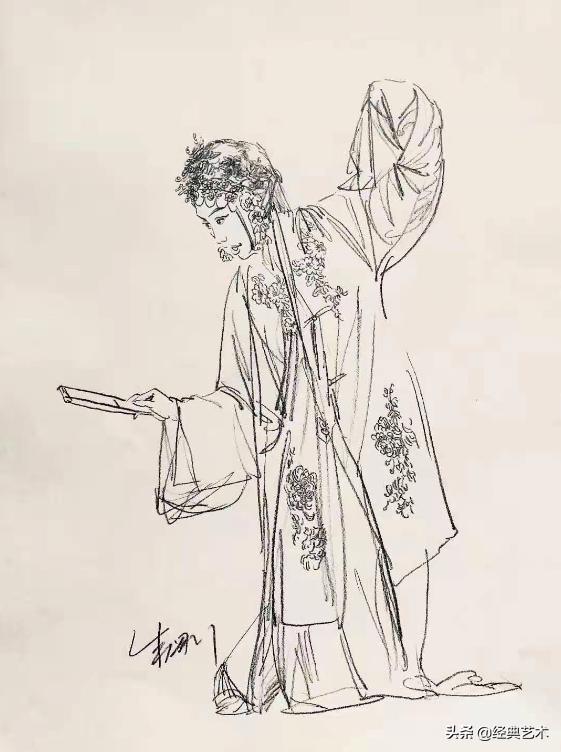 戏曲速写教程,戏曲人物速写素描