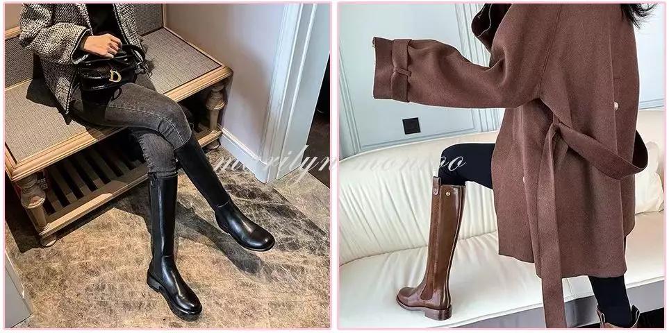 高腰靴子搭配正肩大衣,格子大衣和马丁靴怎么搭配才好看