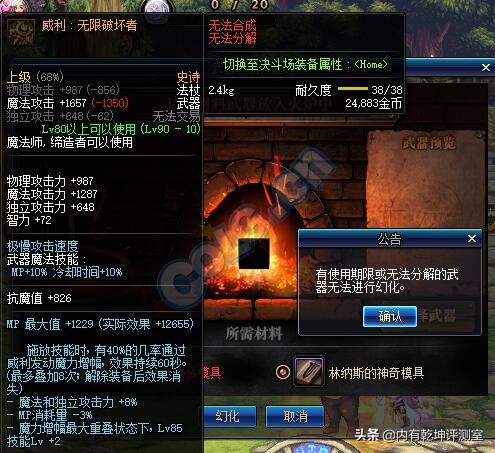 dnf幻化只能用本职业的武器吗,dnf幻化器