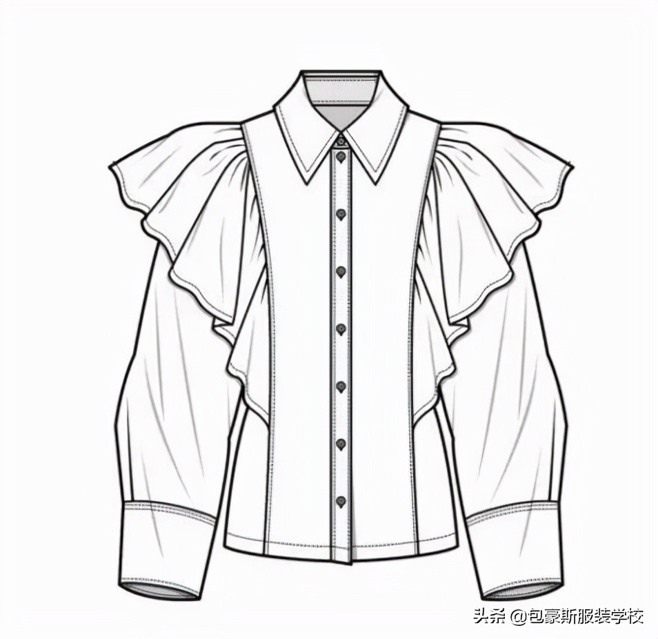 衬衫制版教程完整版,超详细衬衫领子缝纫工艺细节分解