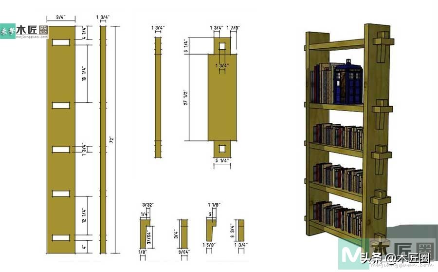 木工制作简易书架,木工榫卯书架图片大全