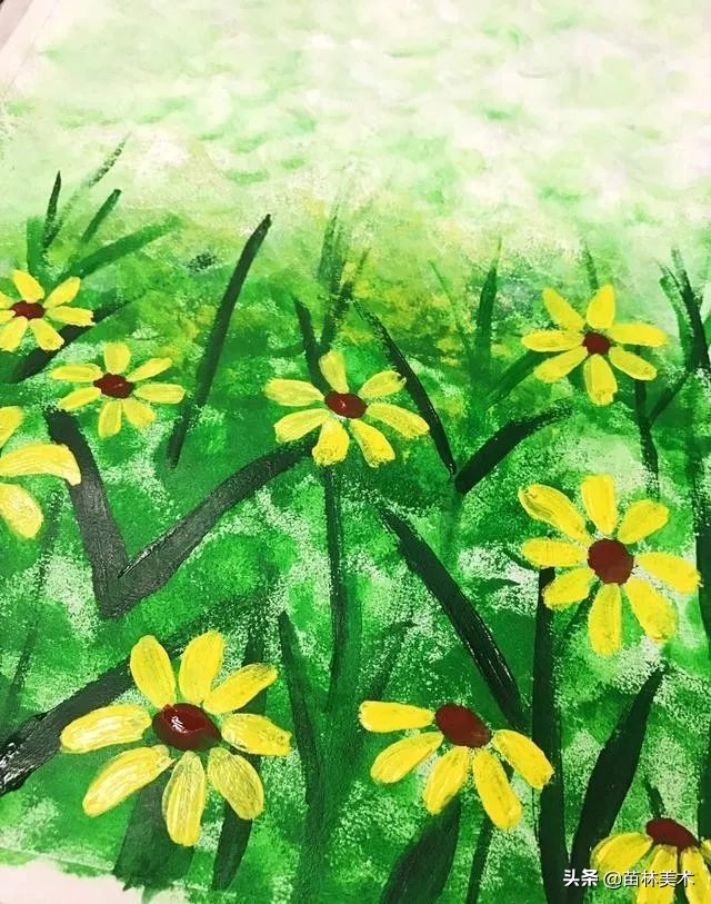 「创意水粉教案」公园里的一抹绿