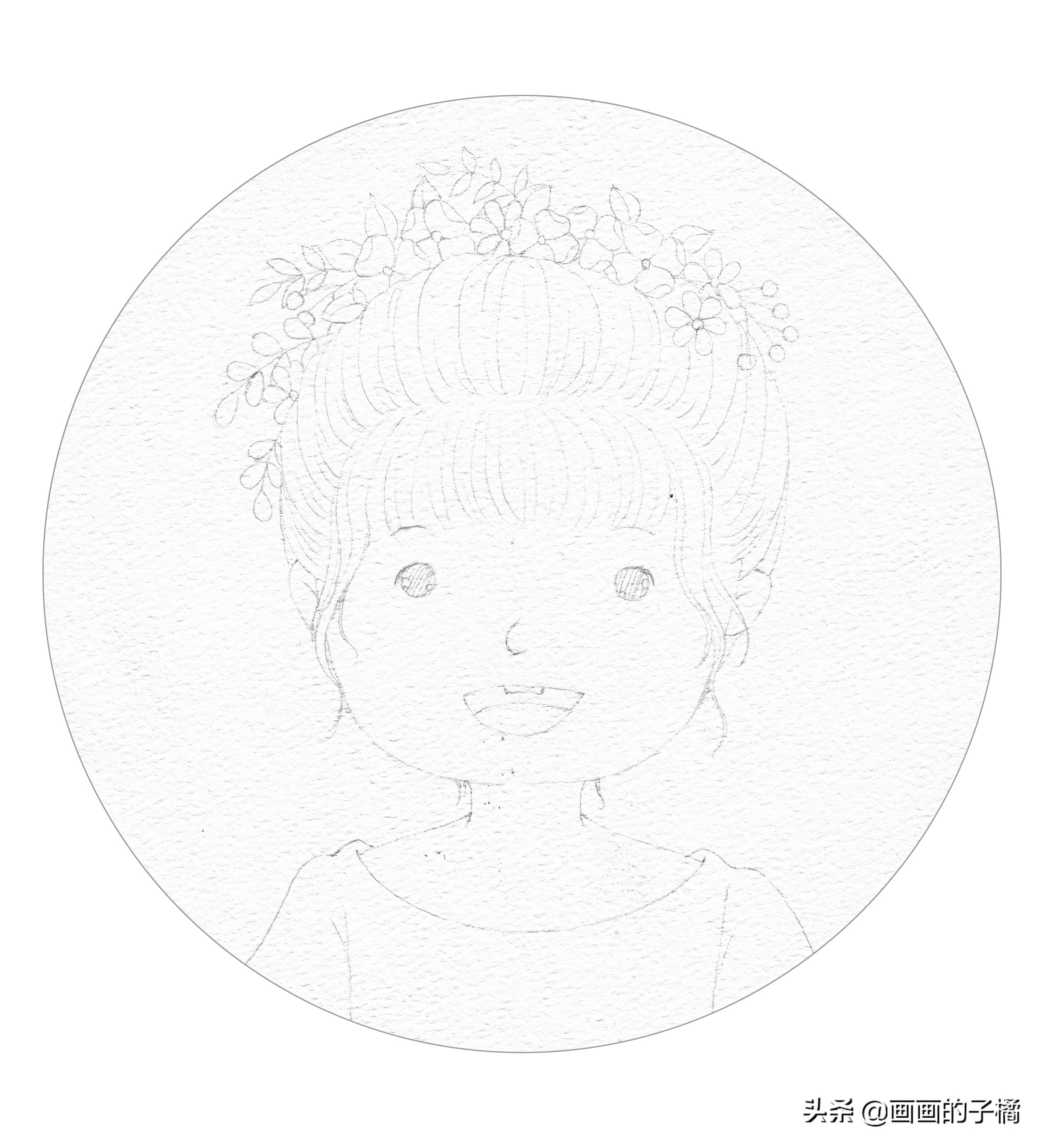 高清唯美手绘头像水彩,水彩画头像画法技巧