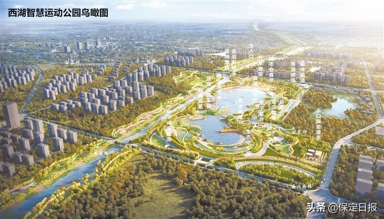 保定市环城水系马拉松赛道路线图,保定环城水系马拉松