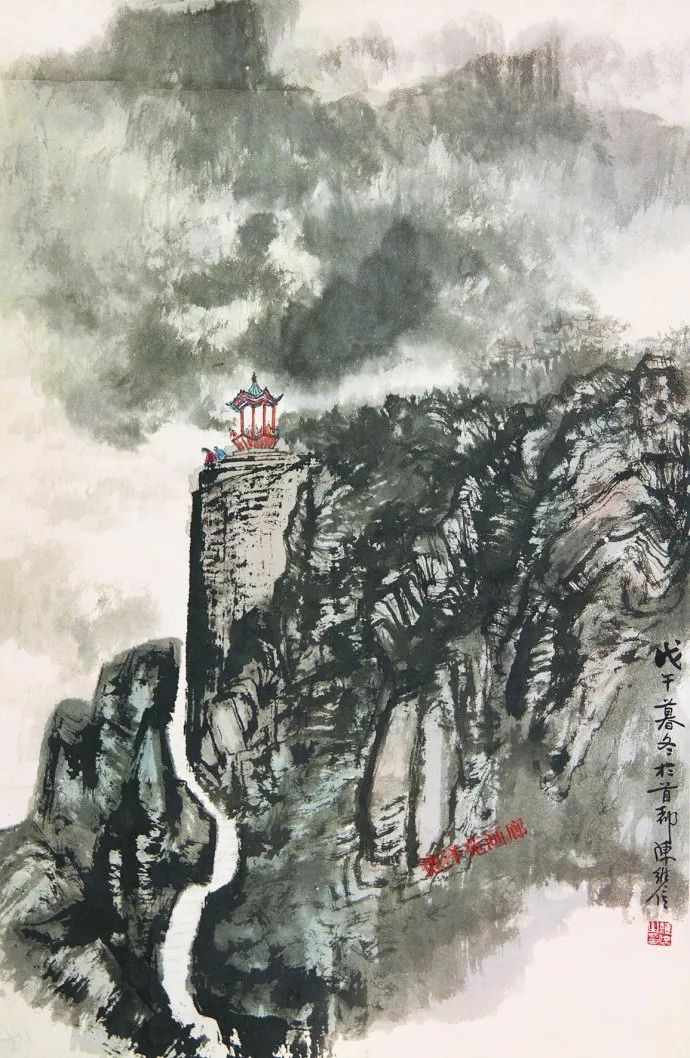 陈继儒山水画作品欣赏,陈良宗山水画作品欣赏