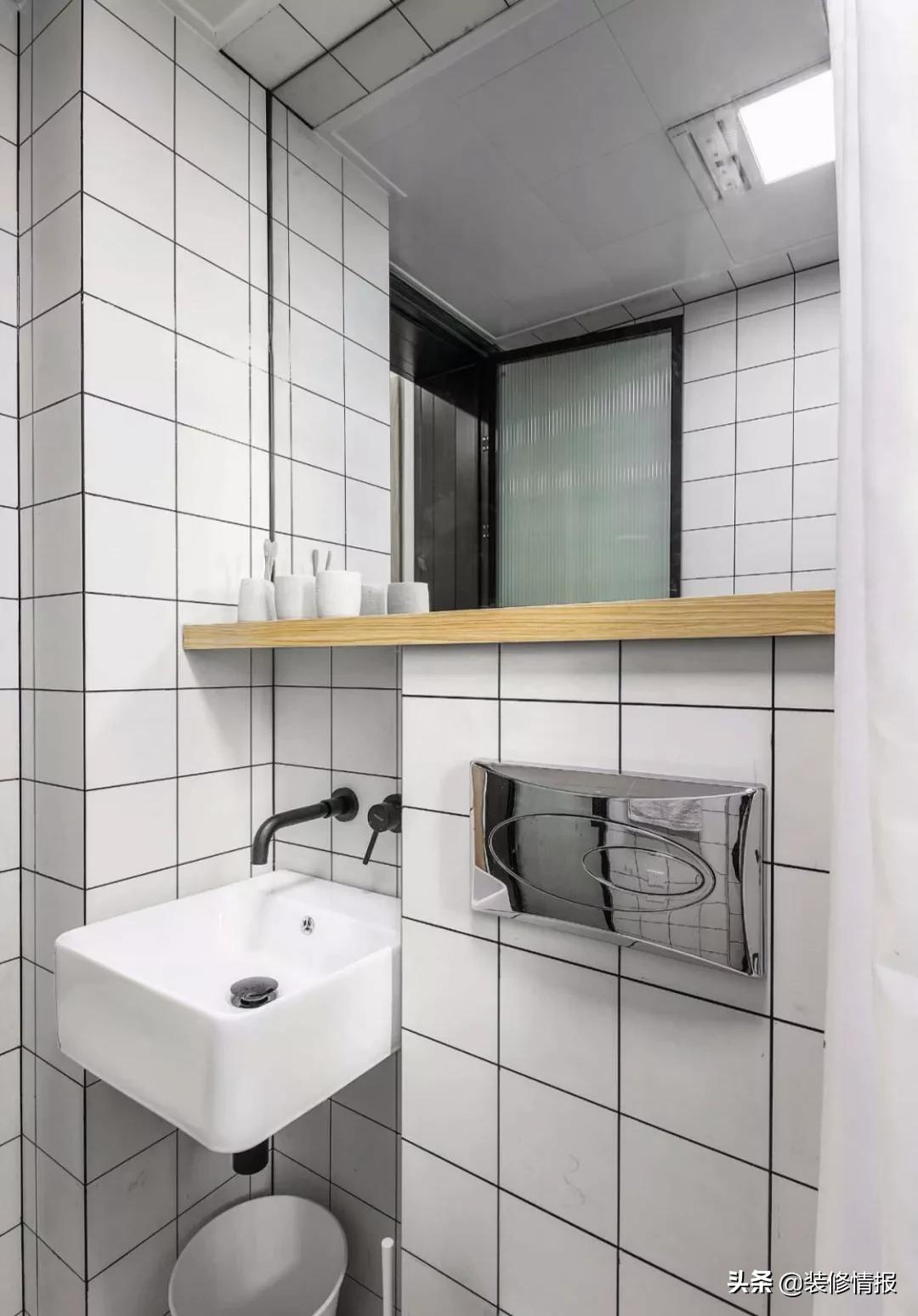 小户型卫生间平面布局最佳效果图,正方小户型卫生间设计布局