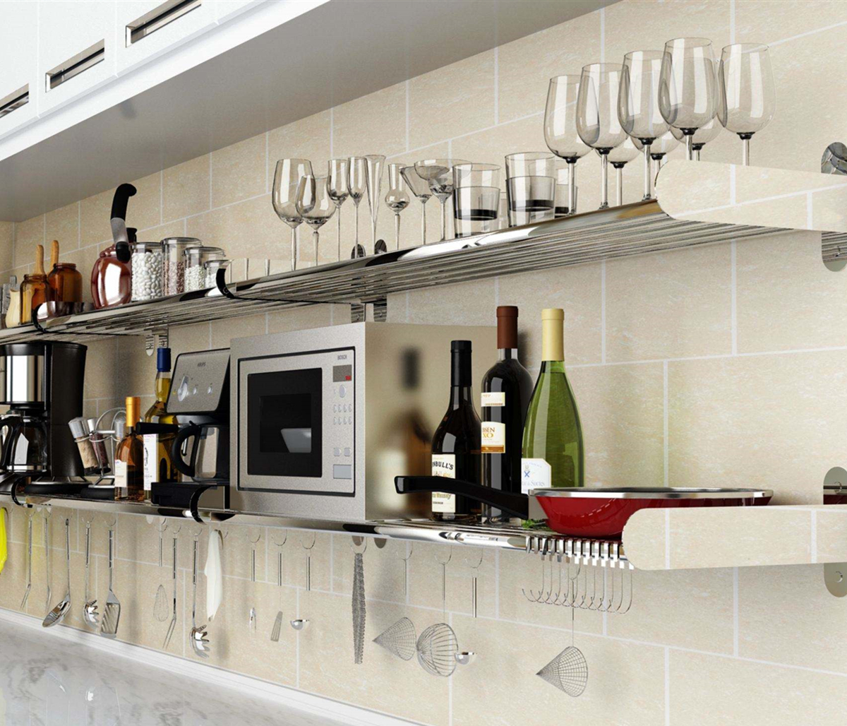 厨房又脏又乱,发现厨房置物架需要整理