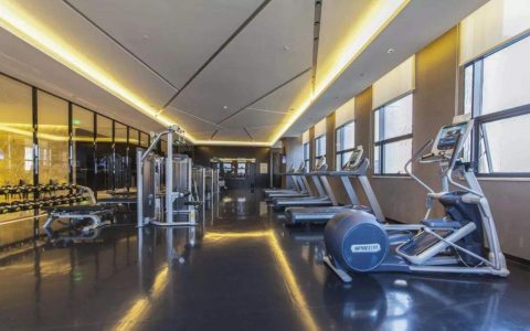 合肥140平健身房装修设计风格,合肥健身房设计方案效果图