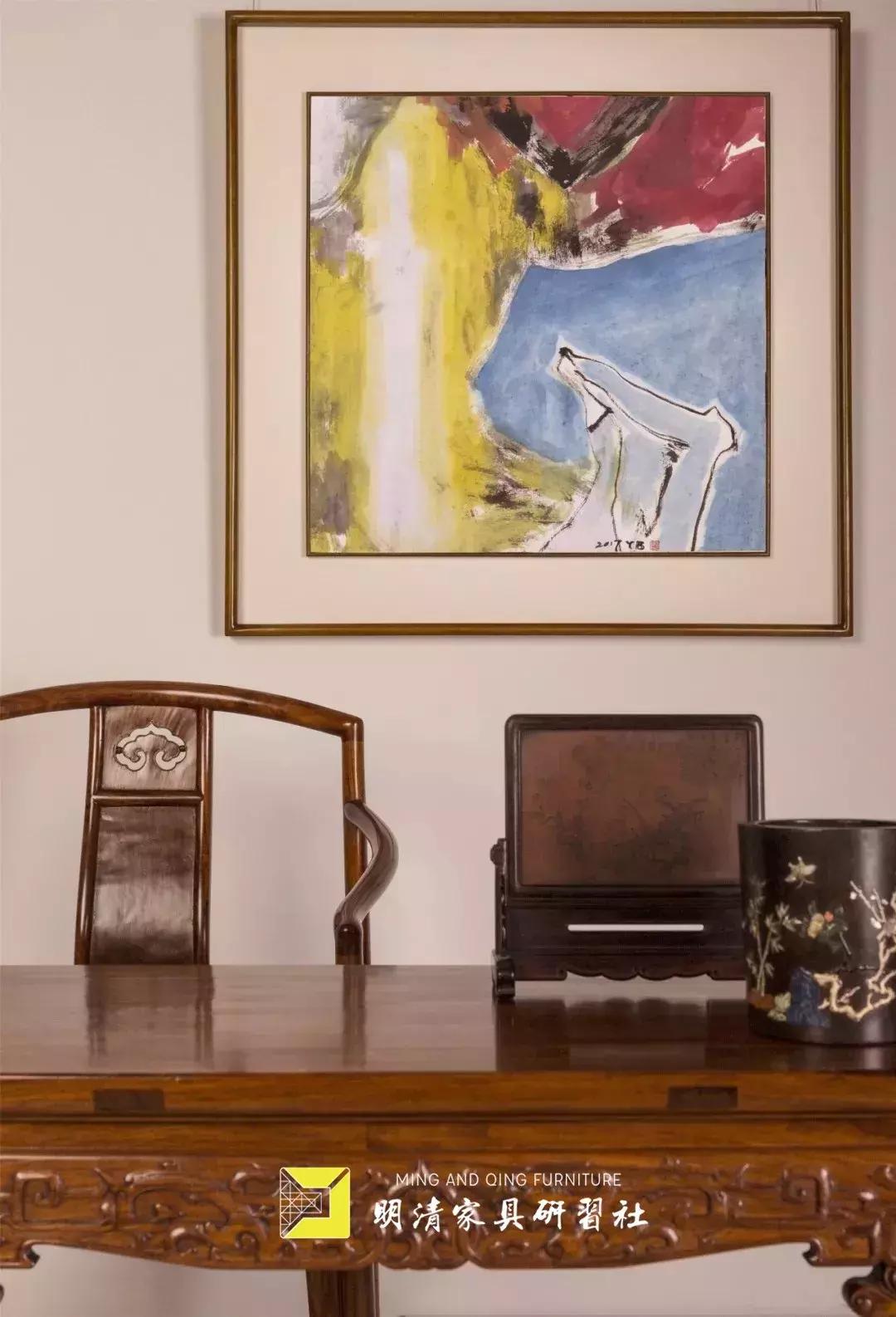 古典家具现代空间书房,古典家具与现代空间书房