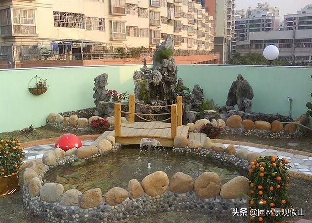 室内假山庭院假山,假山景观鱼池没假山底座怎么设计