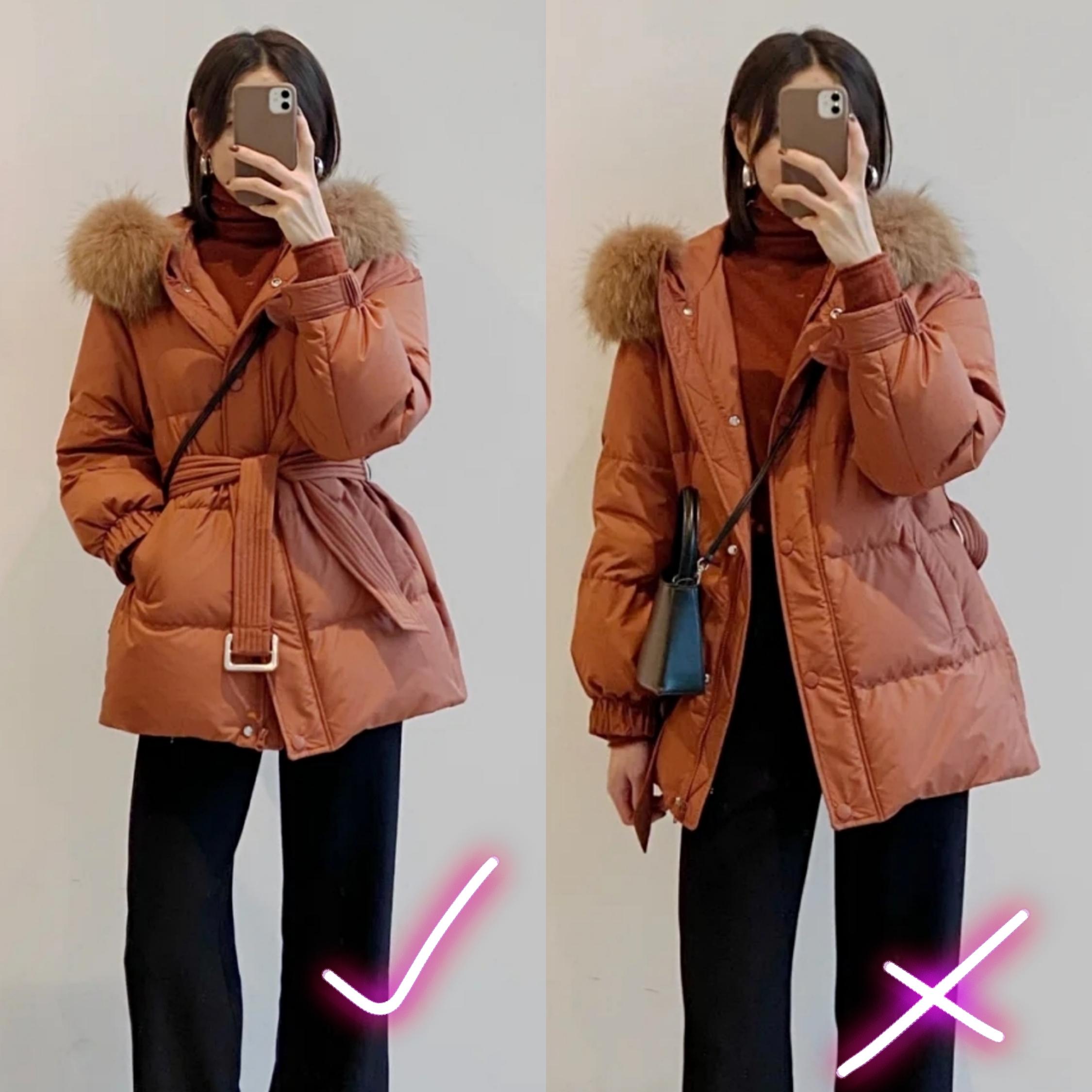 大码假两件棉服女短款显瘦,保暖棉服显瘦穿搭