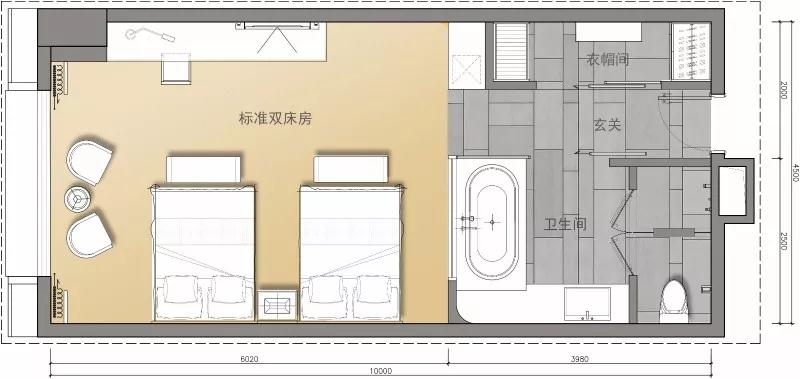 主题酒店30个房间怎么设计好,酒店标间和套房房间设计方案
