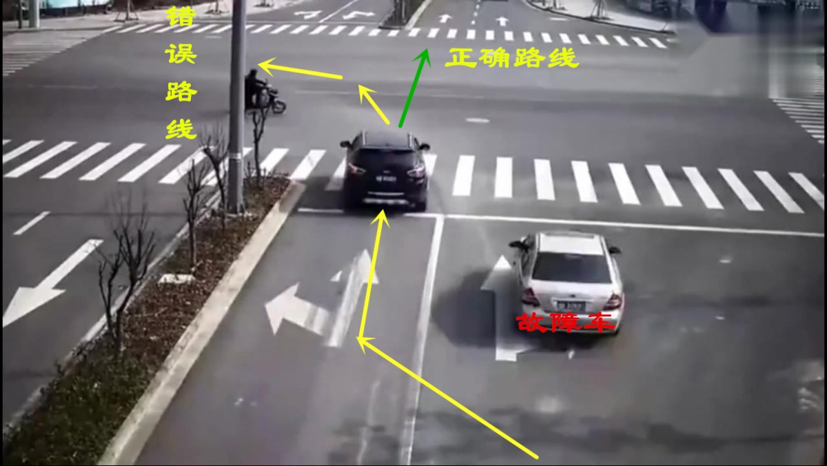 前车发生故障走不了,我们压着旁边的白实线通过会被判为违章吗?