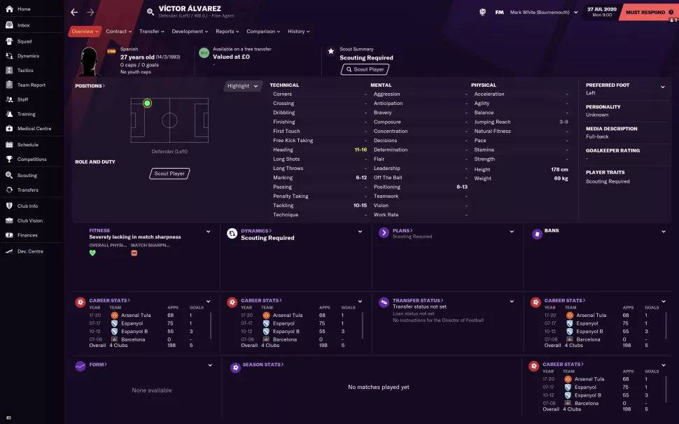 fm2021各位置最强球员排行,fm2021自由球员