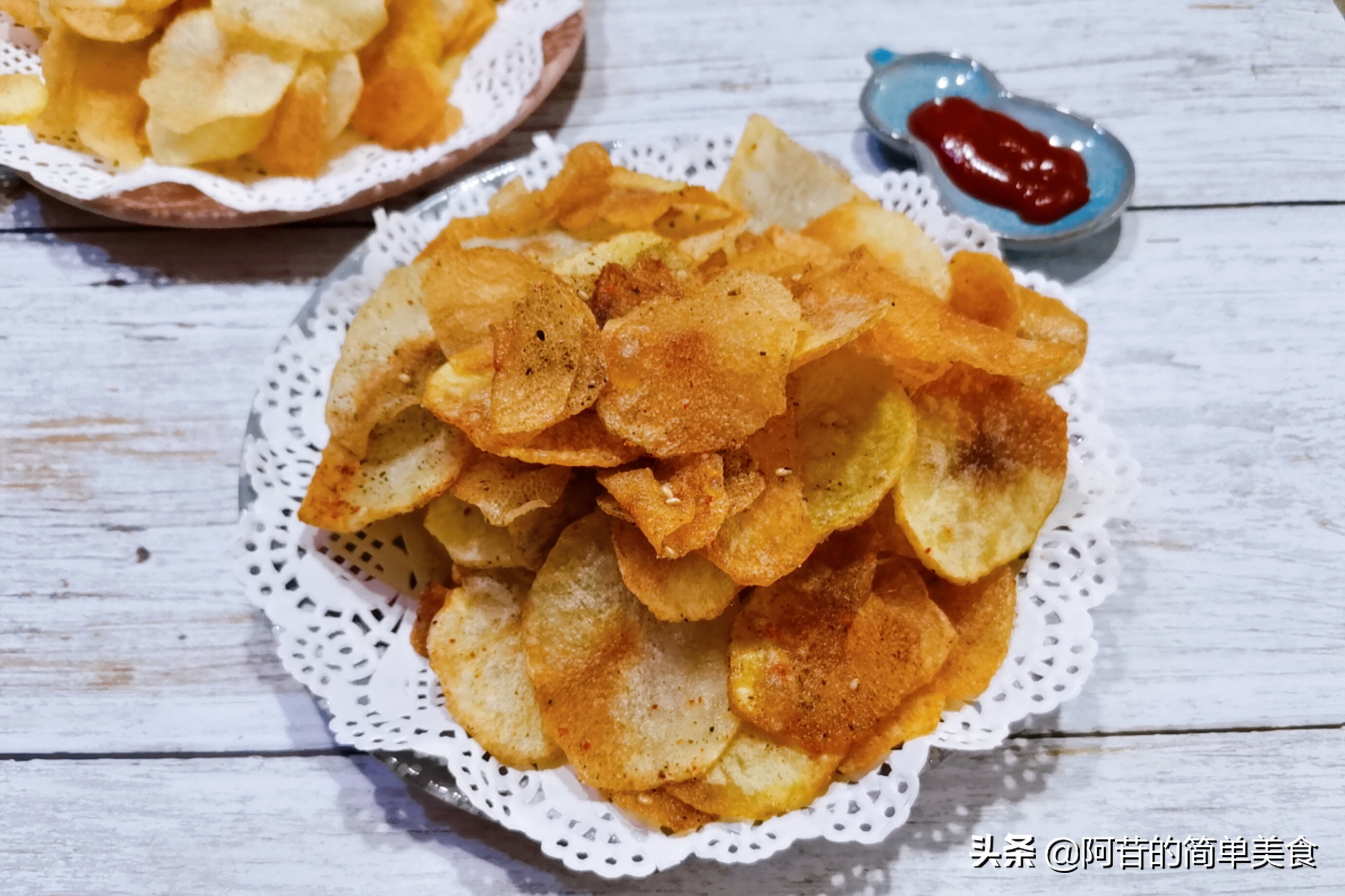 怎样做炸薯片又干又脆,自制又好吃又香的炸薯片