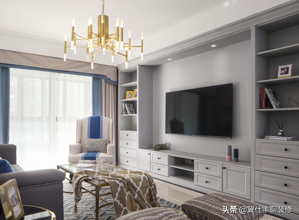 电视背景墙和隐形门设计有立体感,立体感电视背景墙