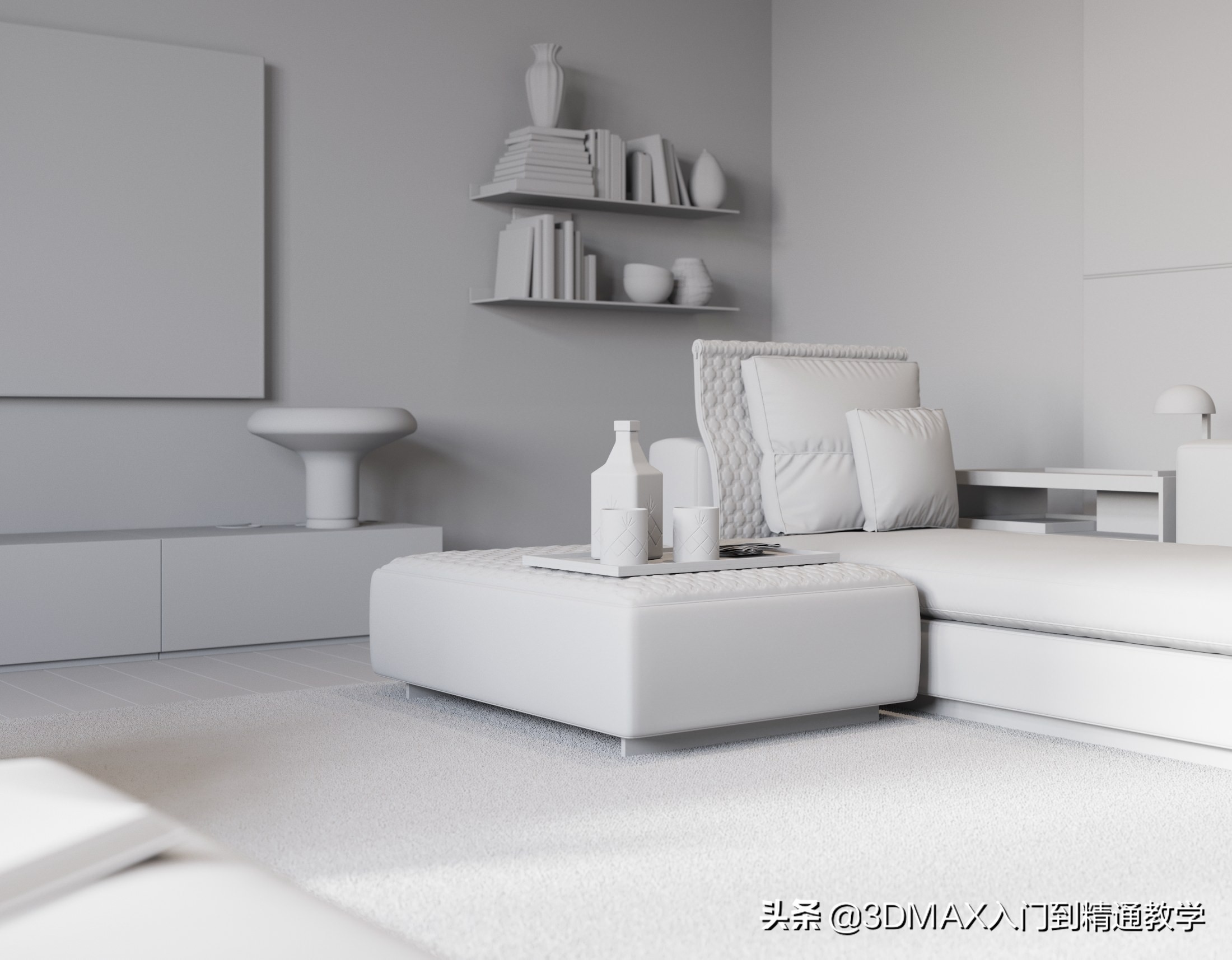 耗时8周，做的逼真现代公寓客厅，带大家看看大神的作品