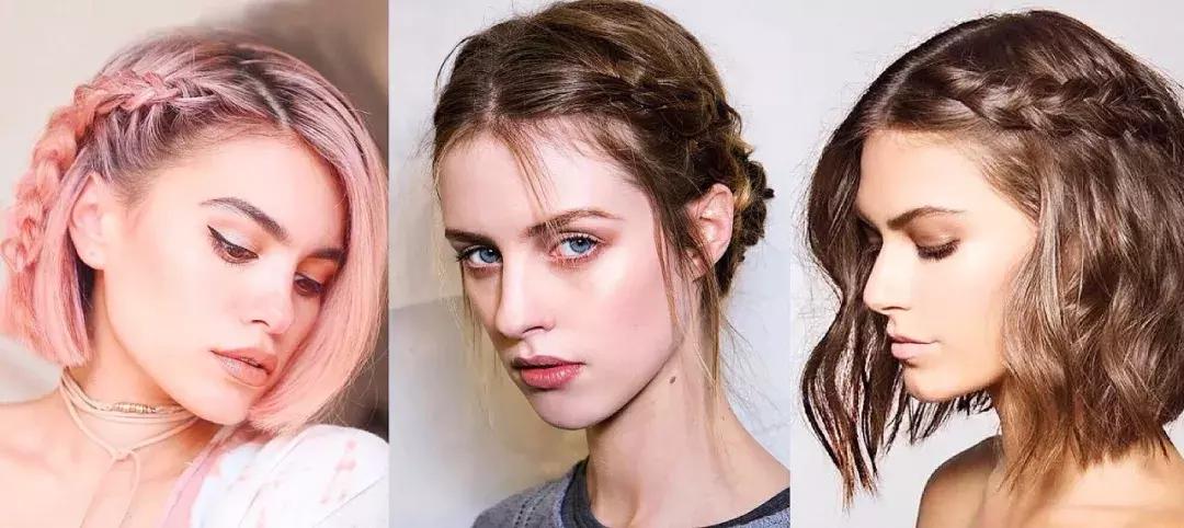 女童编发中短发,短发编发的教程