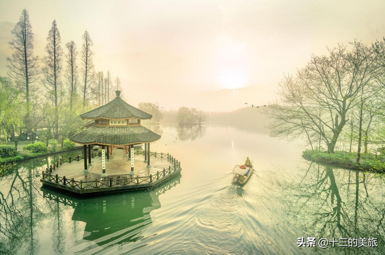 美丽的杭州西湖打卡地风景如画,美翻了银杏湖