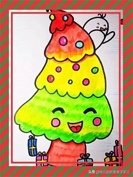 圣诞节儿童画画,圣诞节画画作品大全12岁