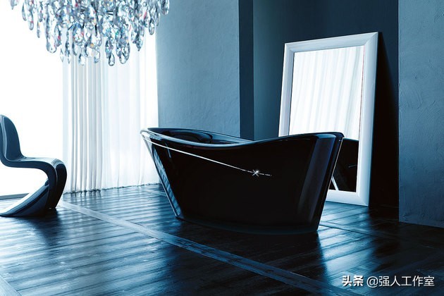 浴室干湿分离带嵌入式圆浴缸,钻石型淋浴浴缸