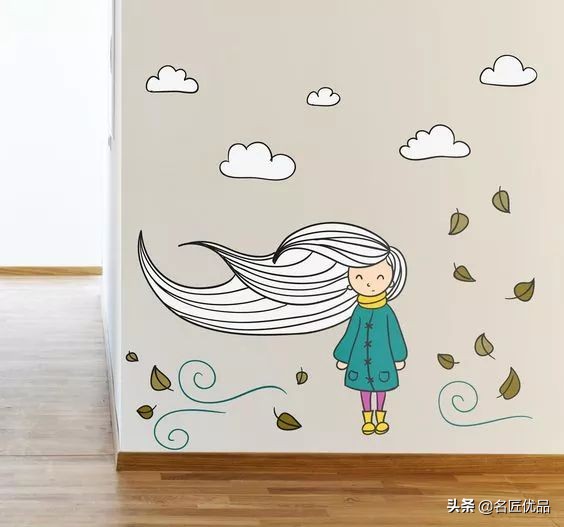 墙壁简单又好看的墙绘,手绘高级感墙面