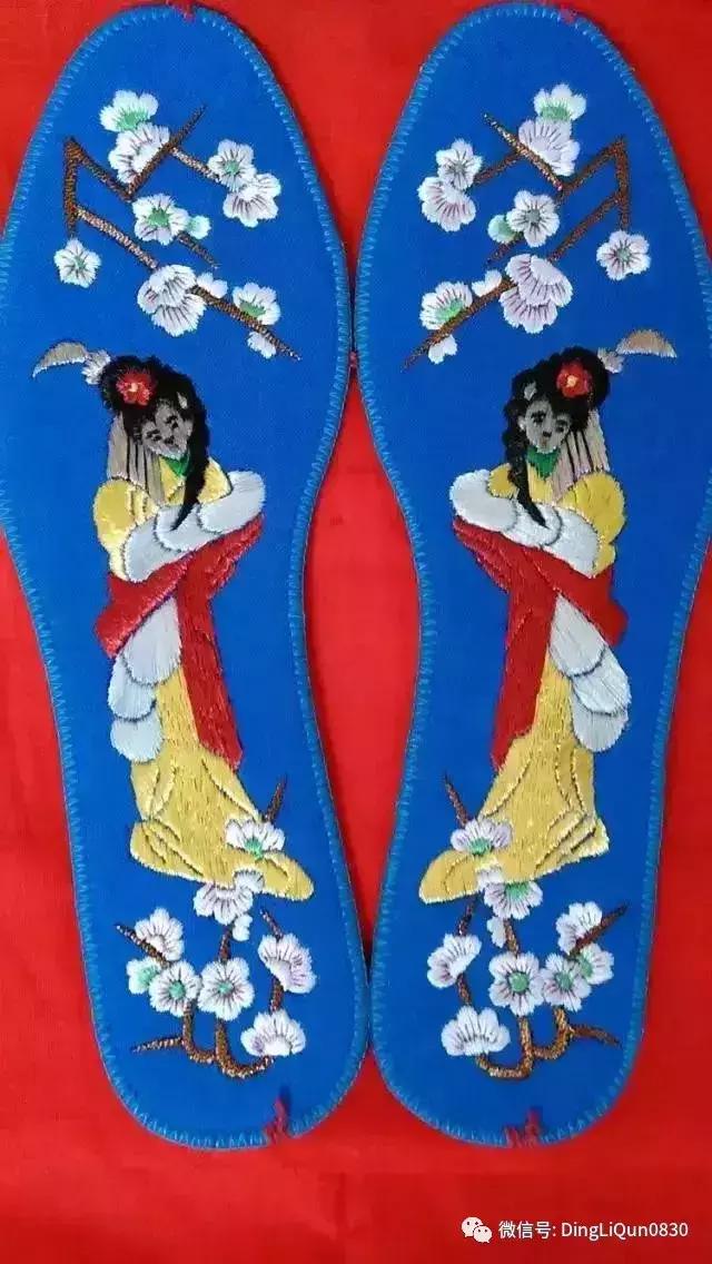 鞋垫手工刺绣最好看复杂的图案,刺绣作品展示简单
