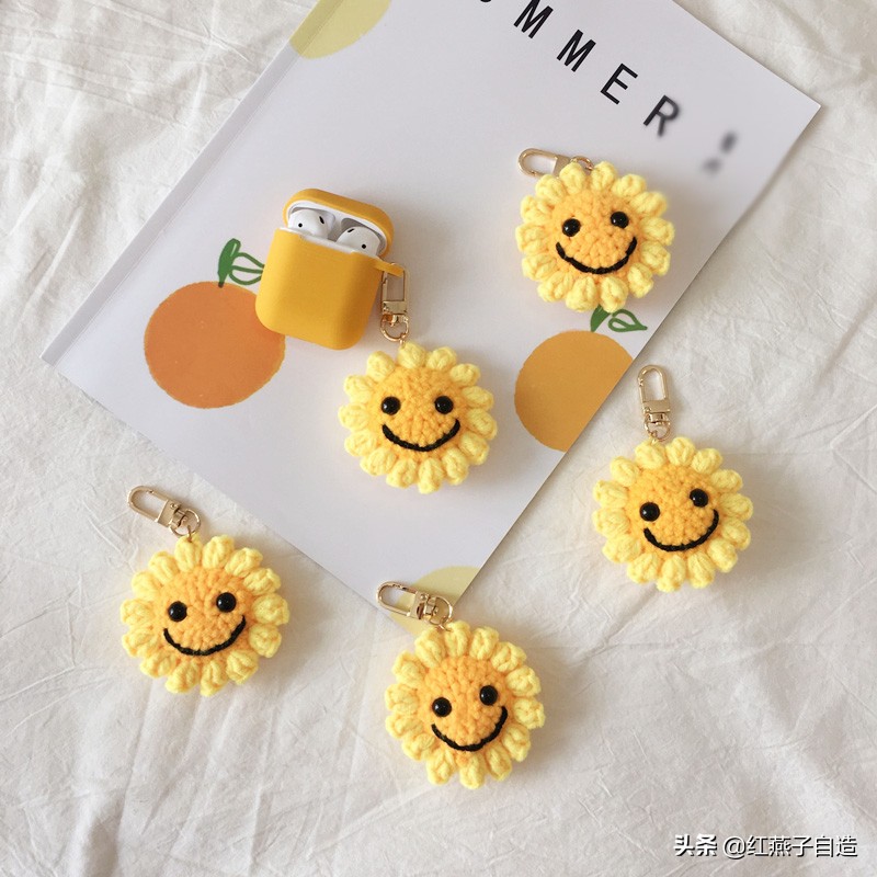 北欧手工编织饰品,毛线编织小饰品ins风