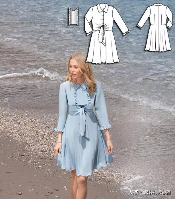 时装设计图手绘教程,服装制版图案大全