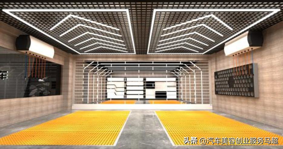 汽车美容贴膜店灯,汽车美容贴膜灯光