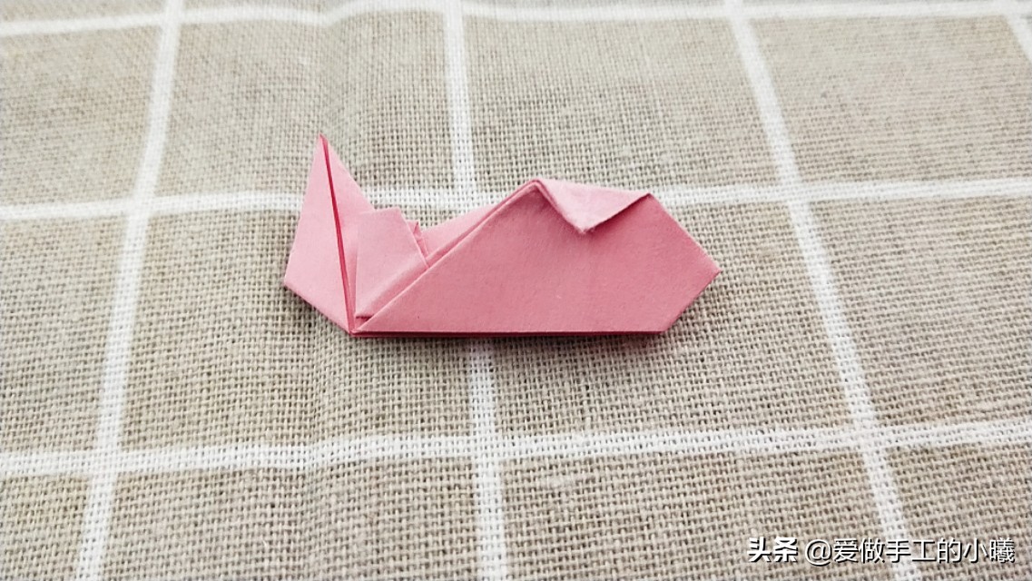 纸折樱花简单,立体五瓣樱花折纸