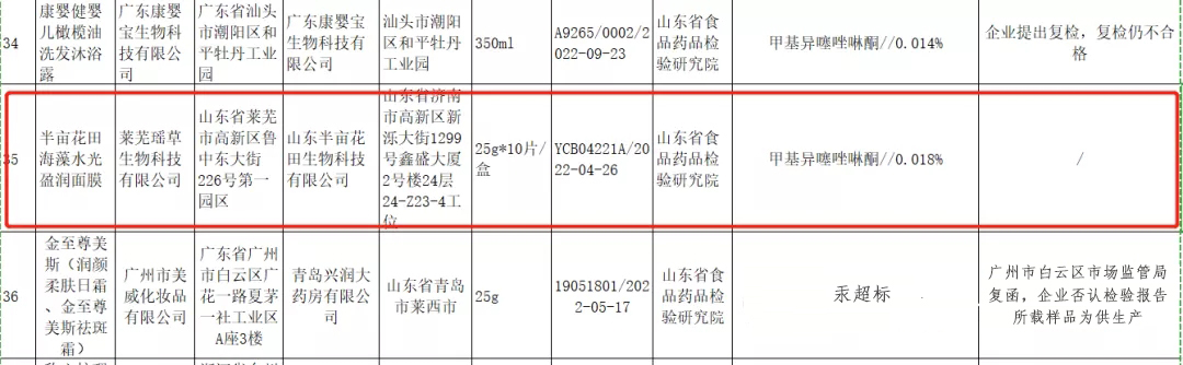 半亩花田海藻面膜中国质量,半亩花田一款面膜防腐剂