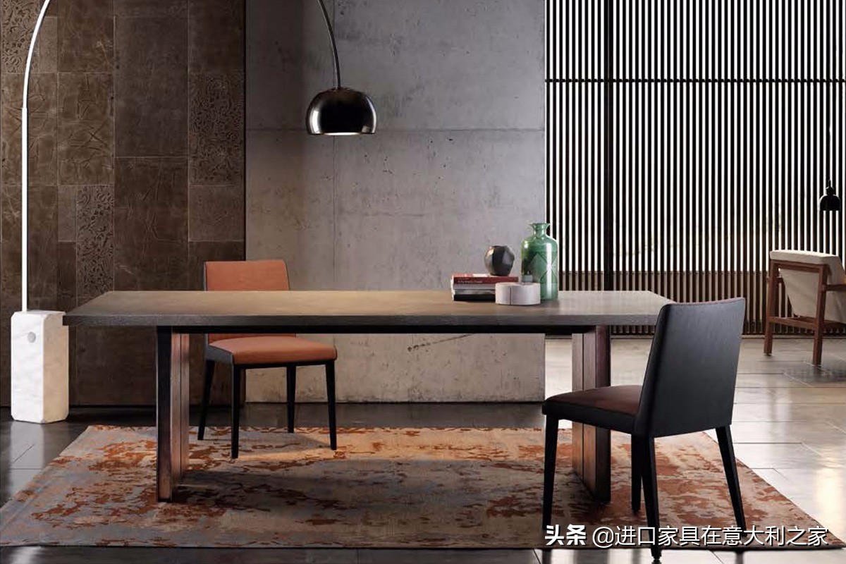 大理石餐桌一体轻奢设计,天然大理石奢石餐桌定制